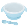 Silicone baby feeding bowl with suction base and spoon