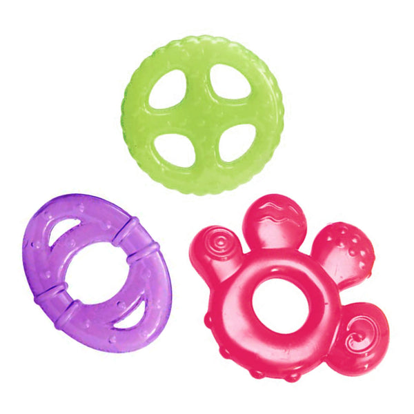 Hopop Multi-Textured, Water-Filled Cooling Teether – Pack of 3