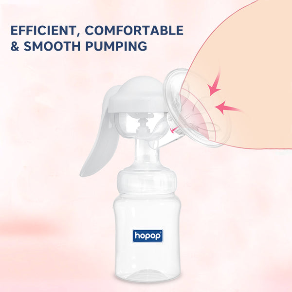 Hopop Manual Breast Pump - Gentle, Portable & Efficient Breastfeeding Support