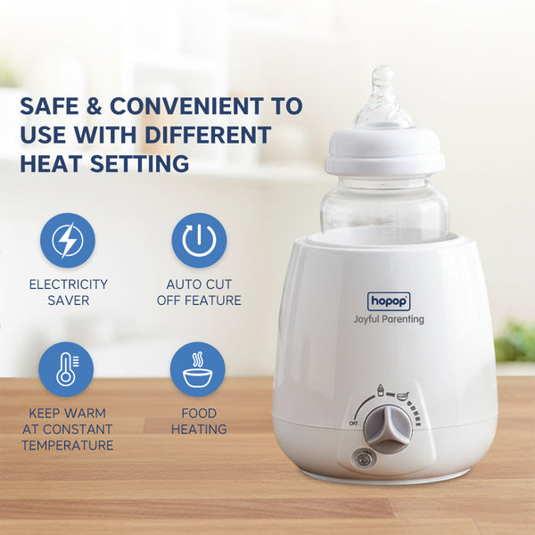 Hopop 2 in 1 Baby Bottle & Food Warmer - Fast Heating & Auto Shut-Off