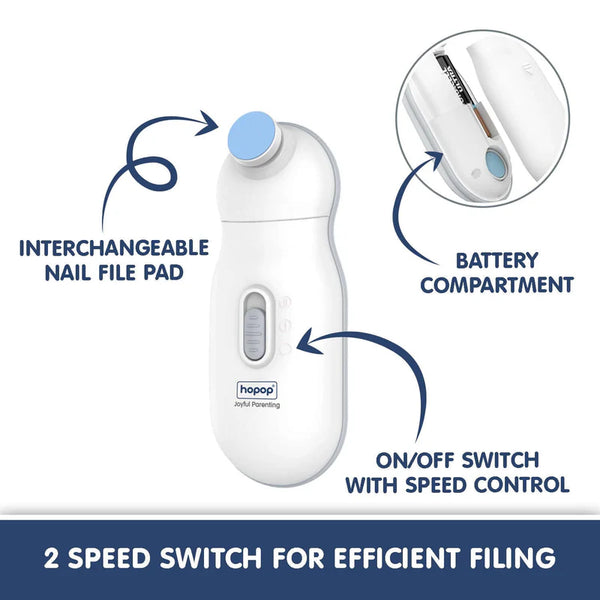 Hopop Electric Baby Nail Trimmer with Storage Case, Safe & Silent Grooming