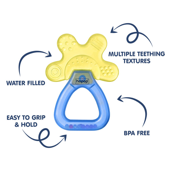 Hopop Water Filled Cooling Teether for Baby - Soothing Relief