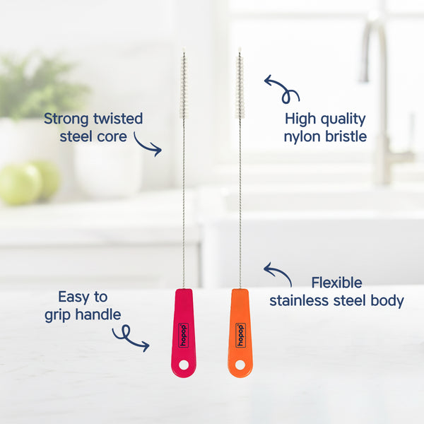 Hopop Easy Straw Cleaning Brush - Pack of 2