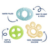 Hopop Multi-Textured, Water-Filled Cooling Teether – Pack of 3