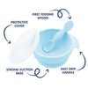 BPA-free silicone baby bowl with lid and spoon