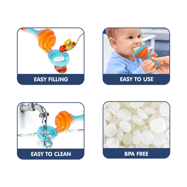 Hopop Baby Food & Fruit Nibbler, BPA-Free Mesh Feeder