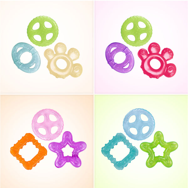 Hopop Multi-Textured, Water-Filled Cooling Teether – Pack of 3