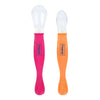 Set of 2 Silicone Baby Feeding Spoons, Easy Grip and BPA-Free