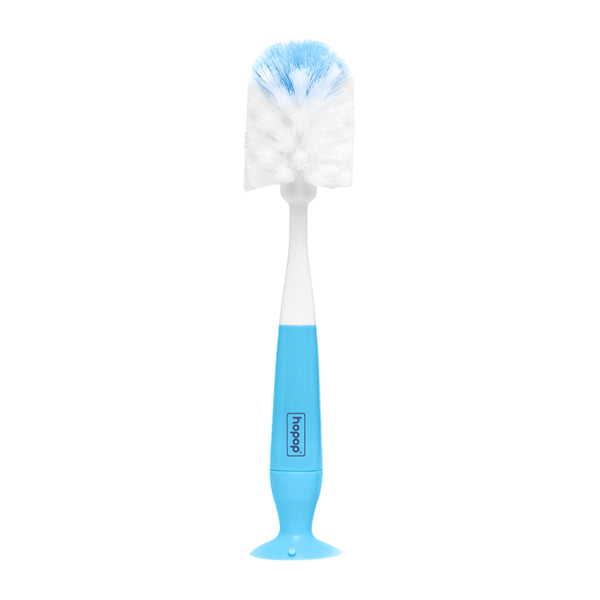 Hopop 2-IN-1 Bottle & Nipple Cleaning Brush with Grooved Handle & Suction Base
