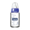 Hopop Premium Glass Feeding Bottle, Slim Neck & BPA-Free , 125ml - Blue
