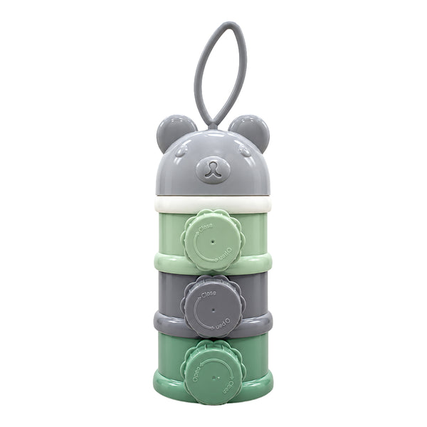 3-Layer Stackable Baby Milk Powder & Food Storage Container with Screw-On Lids - 330 ml