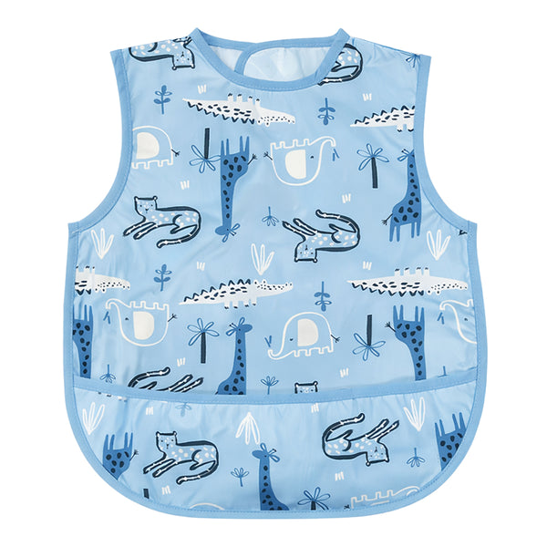 Hopop Easy-Clean Waterproof Baby Bib with Food Catcher Pocket
