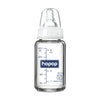 Hopop Premium Glass Feeding Bottle, Slim Neck & BPA-Free , 125ml - White
