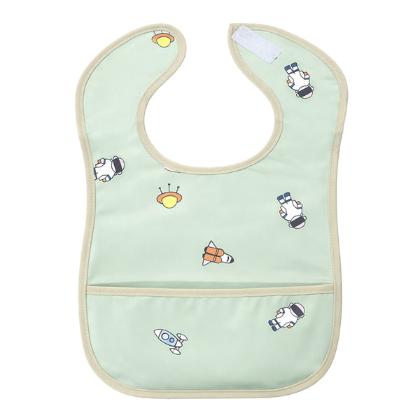 Hopop Easy-Clean Waterproof Baby Apron Bib with Crumb Catcher