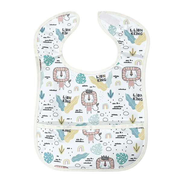 Hopop Easy-Clean Waterproof Baby Apron Bib with Crumb Catcher