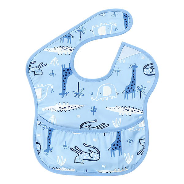 Hopop Easy-Clean Waterproof Baby Bib with Food Catcher Pocket