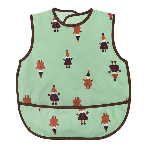 Hopop Easy-Clean Waterproof Baby Bib with Food Catcher Pocket