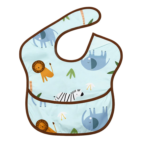 Hopop Easy-Clean Waterproof Baby Bib with Food Catcher Pocket