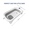 Smart Foldable Baby Bathtub with Temperature Sensor & Drain Plug - Grey