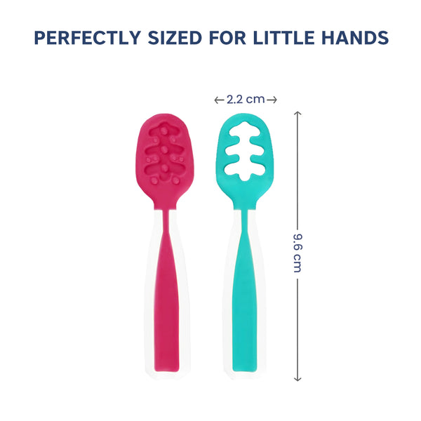 Hopop First Stage Baby Feeding Spoon - Soft, Safe & Easy to Hold