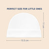 Hopop Soft & Comfortable Cotton Baby Caps - Pack of 3 (White)