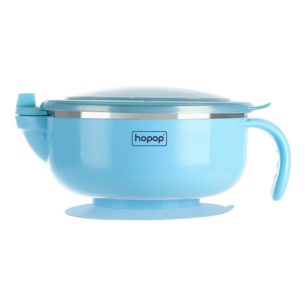 Hopop Baby Stainless Steel Bowl with Lid & Suction Base