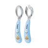 Hopop Stainless Steel Spoon & Fork Set with Travel Case - Portable Cutlery
