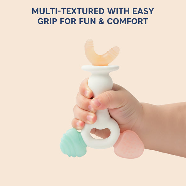 Hopop Silicone Baby Teether, Sensory Chew Toy for Gum Relief - Assorted