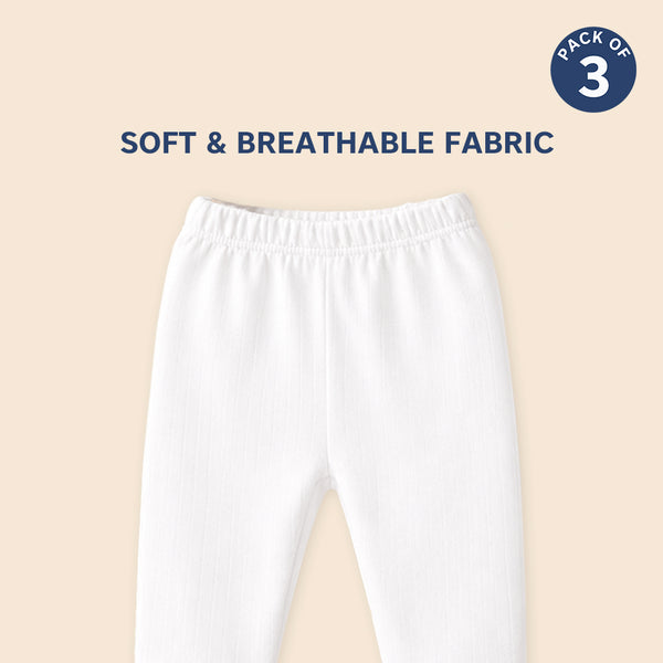 Baby Winter Thermal Pajama Pants Pack of 3