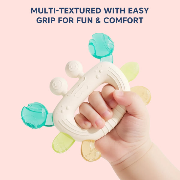 Hopop Silicone Baby Teether, Sensory Chew Toy for Gum Relief - Assorted
