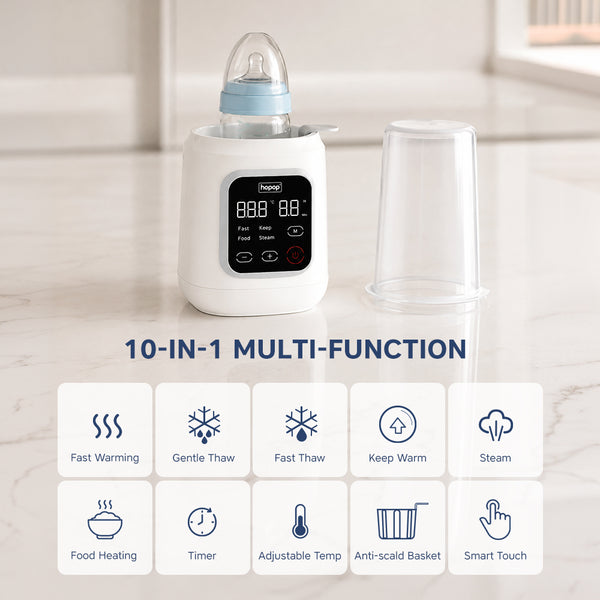4-in-1 Digital Baby Bottle Warmer & Sterilizer with Smart Touch Control & Adjustable Temperature