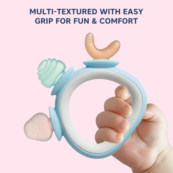 Hopop Silicone Baby Teether, BPA-Free Chew Toy - Assorted