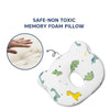 Infant pillow with memory foam for flat head prevention