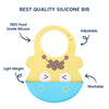 Hopop Easy Clean Crumb Catcher Silicone Bib