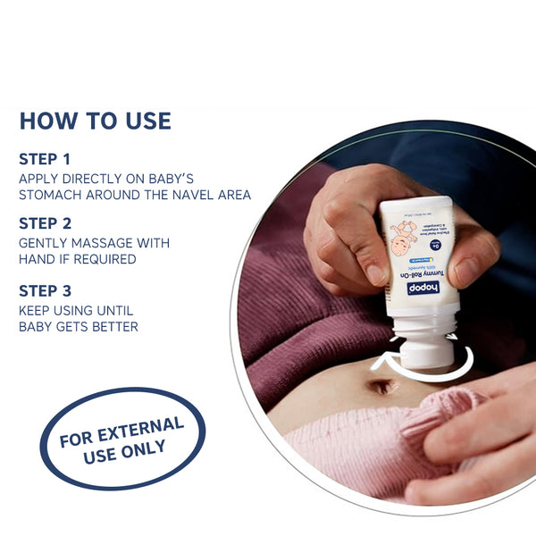 Hopop Tummy Roll On for Baby Colic Relief, Constipation & Indigestion - 40ml
