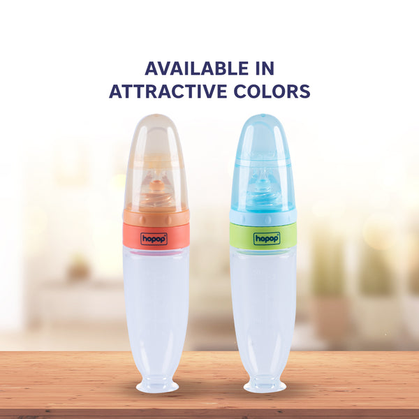 Hopop Soft Squeezy Silicone Spoon Food Feeder for Babies - 90ml