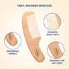 Hopop Natural Bristle Baby Wooden Brush & Comb Set