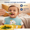 Hopop Easy Clean Crumb Catcher Silicone Bib