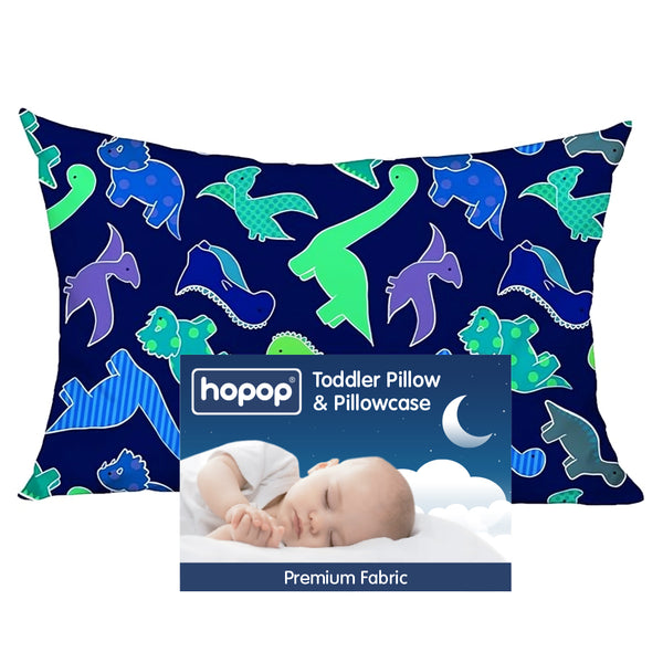 Hopop Soft & Breathable Premium Cotton Toddler Pillow with Pillowcase