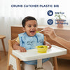 Hopop Easy-Clean Waterproof Baby Bib with Food Catcher Pocket