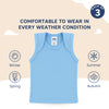 Hopop Baby Envelope Neck Sleeveless Cotton Vest Pack of 3 - Multicolor