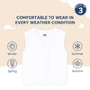 Hopop Baby Front Open Sleeveless Cotton Vest Pack of 3 - White
