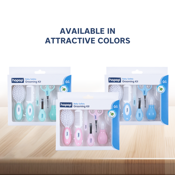 Hopop Grooming Kit for Newborns & Toddlers, 7 in 1 Grooming Set