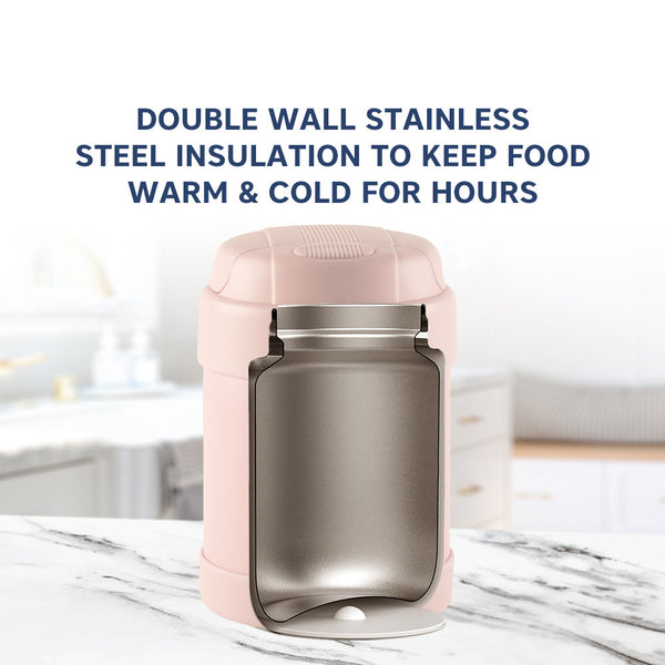 Hopop Insulated Food Jar with Spoon for Kids - 300ml