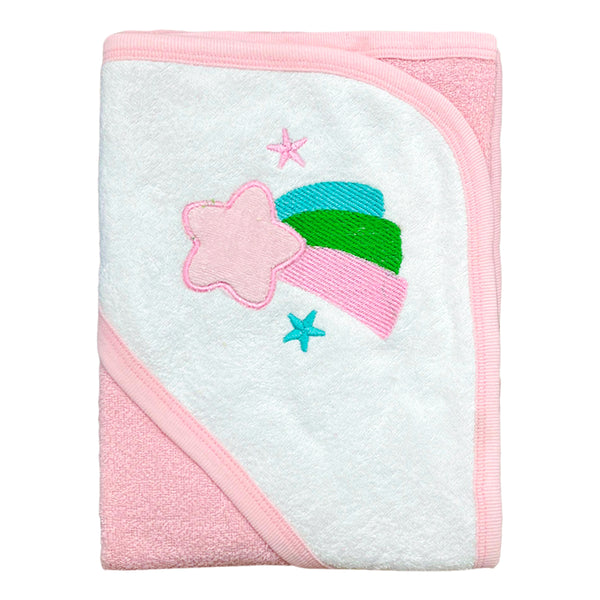 Hopop Soft & Absorbent Hooded Baby Bath Towel - Pink