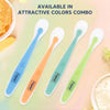 Close-up of soft silicone tip spoon for babies