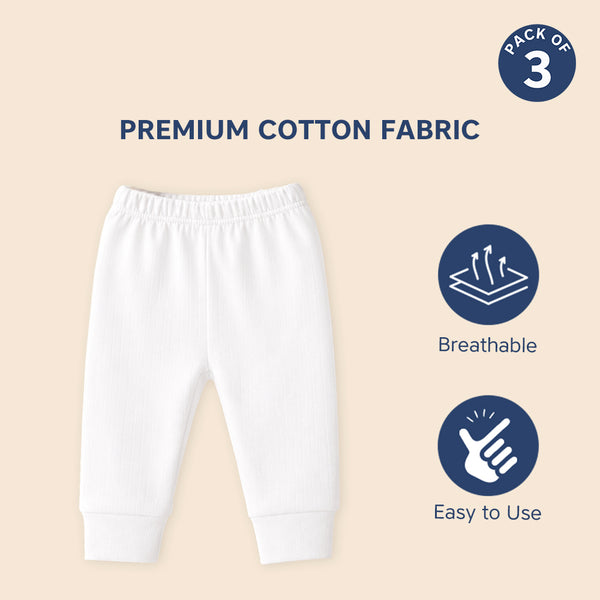 Baby Winter Thermal Pajama Pants Pack of 3