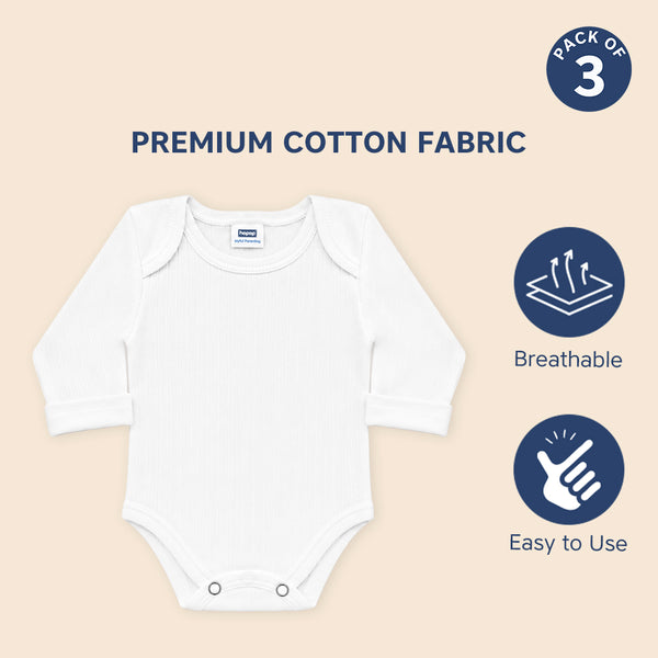 Baby Thermal Full Sleeve Romper Pack of 3