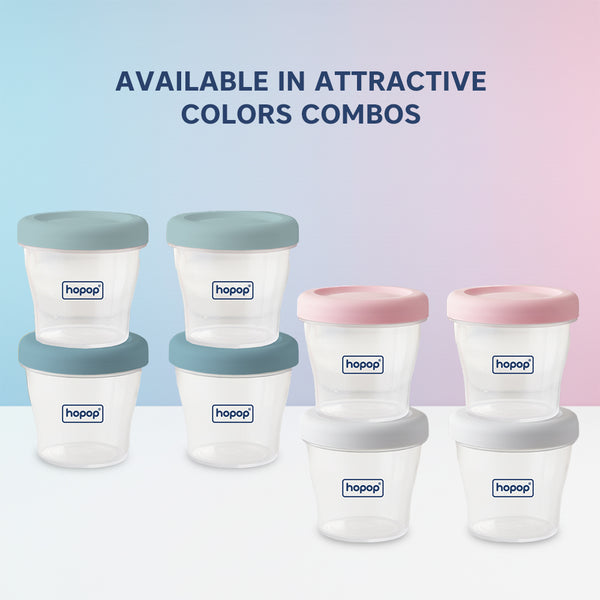 Hopop Baby Multi-Functional Food Storage Containers - Set of 4