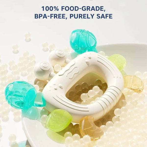 Hopop Silicone Baby Teether, Sensory Chew Toy for Gum Relief - Assorted